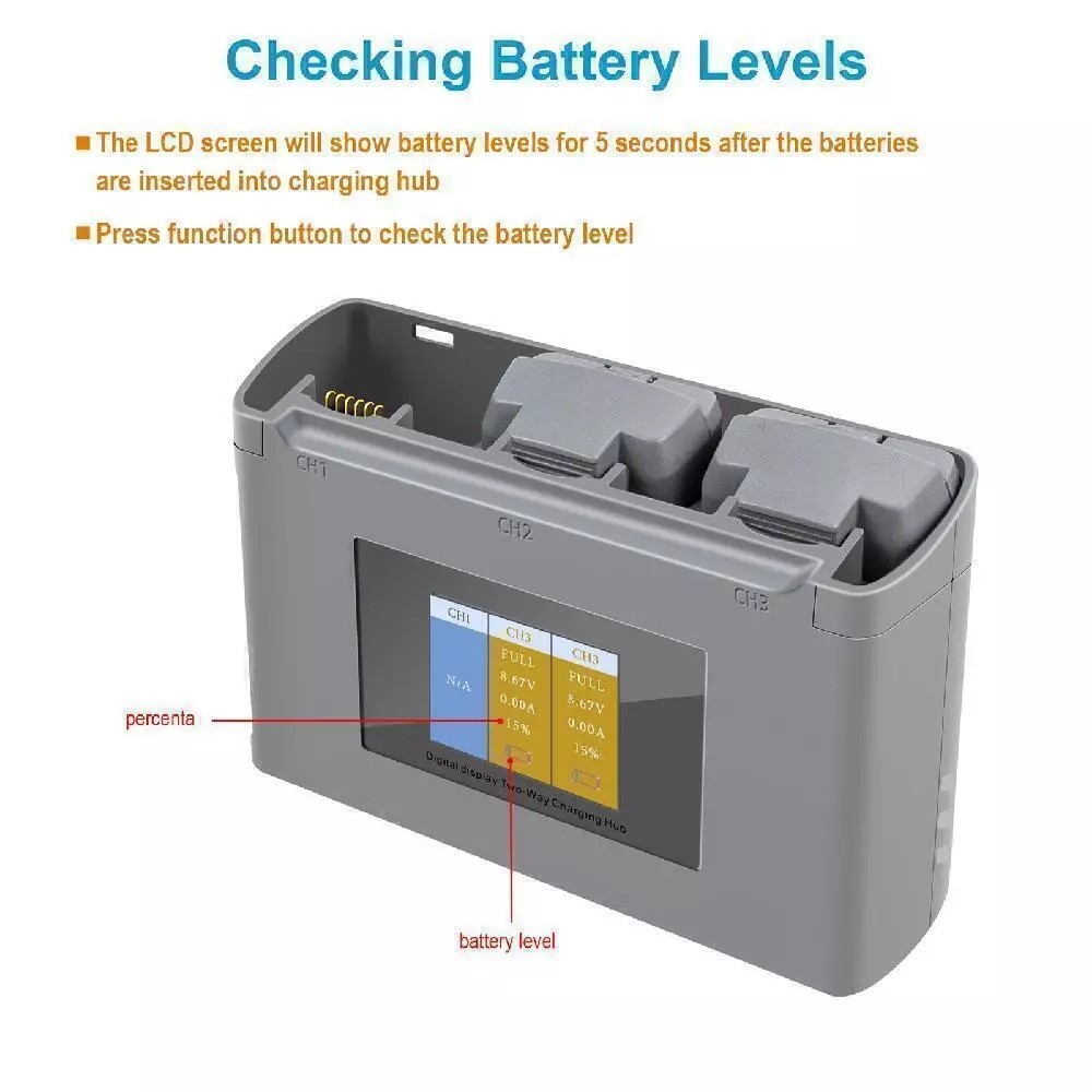 Digital Display Charging Hub F - đánh giá và giá Dji Drone Mini 3